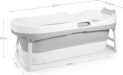 HelloBath Opvouwbaar Zitbad - Bath Bucket - 148cm - 220L - Extra Lang - Incl. Badkussen & Opberghoes 19 HelloBath Opvouwbaar Zitbad - Bath Bucket - 148cm - 220L - Extra Lang - Incl. Badkussen & Opberghoes -Thuis Badkamer 1200x727