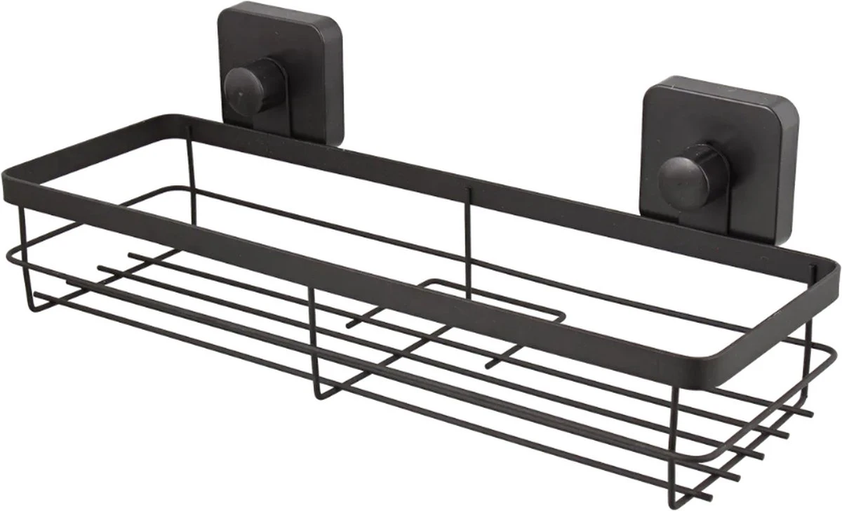 Merkloos Zelfklevend Zwart Doucherek - Ophangbaar Badrek Met Zuignap - Hangend Badkamer Rekje - Douchemandje Voor Muur/Wand Bevestiging 4 Merkloos Zelfklevend Zwart Doucherek - Ophangbaar Badrek Met Zuignap - Hangend Badkamer Rekje - Douchemandje Voor Muur/Wand Bevestiging - Afbeelding 2