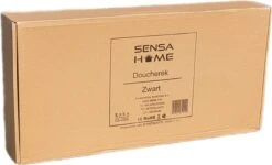 SensaHome Telescopisch Douche Rek Met 4 Lagen - Verstelbaar Bad / Douche Hoekrek Opbergrek - Uitschuifbaar Van 145-250 Cm - Zwart -Thuis Badkamer 1200x728