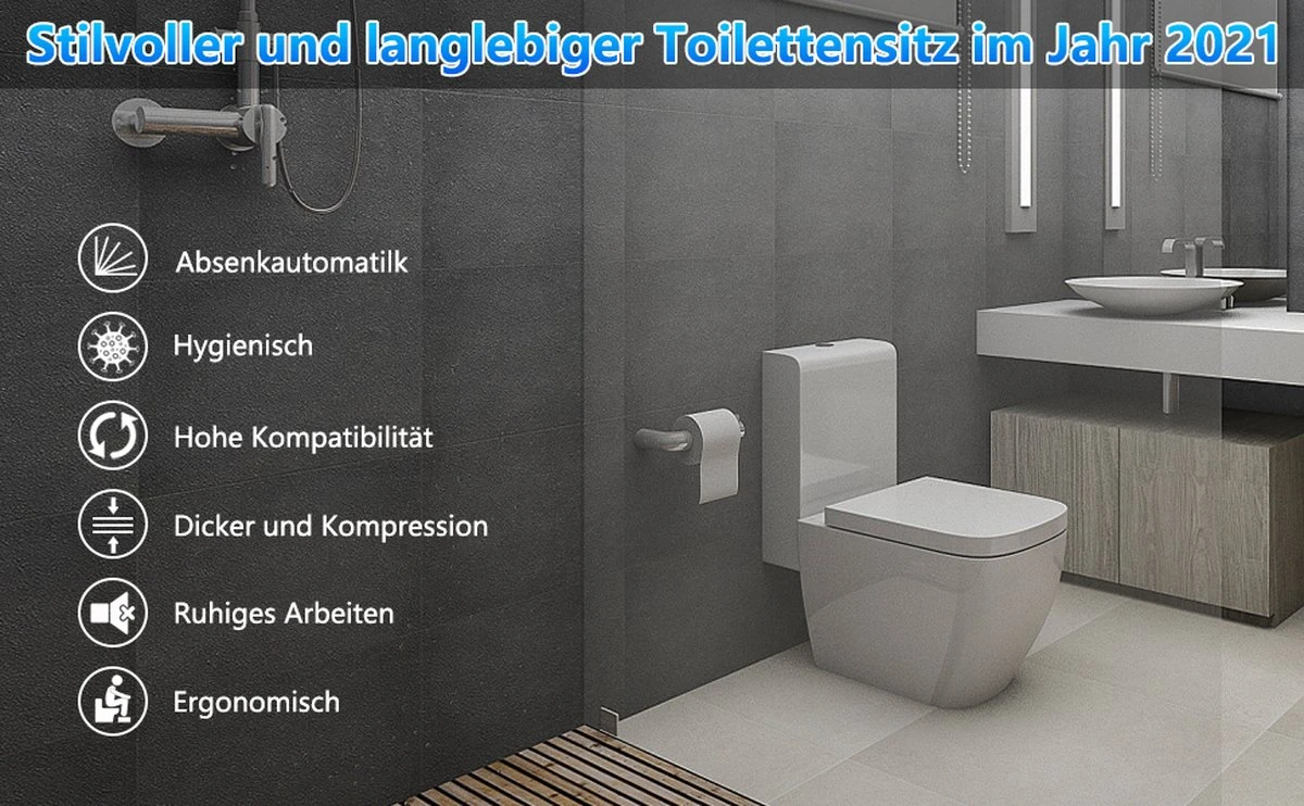 Blazelife Wc Bril - Wc Bril Softclose Van Duurzaam Ureumformaldehyde - Lonely Day - Toiletdeksel Universeel - Afneembaar - Antibacterieel - D-vorm 13 Blazelife Wc Bril - Wc Bril Softclose Van Duurzaam Ureumformaldehyde - Lonely Day - Toiletdeksel Universeel - Afneembaar - Antibacterieel - D-vorm - Afbeelding 11