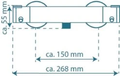 SCHÜTTE London Thermostatische Douchekraan - Hartafstand 150 Mm - Chroom -Thuis Badkamer 1200x761