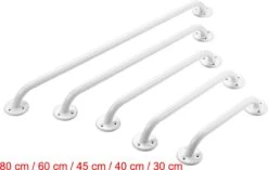 Wandbeugel Izzy Wit Metaal 30 Cm. Handgreep / Wandgreep Voor Badkamer / Douche / Toilet. Toiletbeugel / Badgreep / Douchegreep 7 Wandbeugel Izzy Wit Metaal 30 Cm. Handgreep / Wandgreep Voor Badkamer / Douche / Toilet. Toiletbeugel / Badgreep / Douchegreep -Thuis Badkamer 1200x764 3