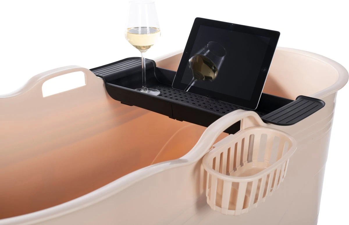 HelloBath® - Bath Bucket - XL - 125 Cm - Brazilian Sand - Zitbad - Ligbad (Verzending In Doos) - Incl. Badplank En Kraantje 10 HelloBath® - Bath Bucket - XL - 125 Cm - Brazilian Sand - Zitbad - Ligbad (Verzending In Doos) - Incl. Badplank En Kraantje - Afbeelding 8