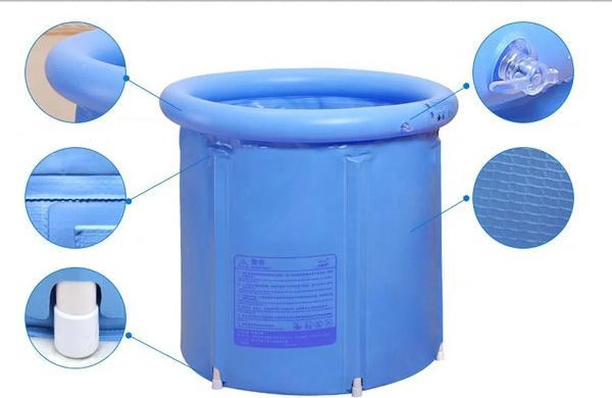 OpblaasbaarDirect | Opblaasbaar Bad - 1 Persoons Balkonbad - IJsbad / Tub Met Afvoerslang En Opblaasbare Rand - Met Comfortable Zitting - 75x80cm - Ijschallenge 7 OpblaasbaarDirect | Opblaasbaar Bad - 1 Persoons Balkonbad - IJsbad / Tub Met Afvoerslang En Opblaasbare Rand - Met Comfortable Zitting - 75x80cm - Ijschallenge - Afbeelding 5