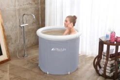 HBKS Zitbad - Bath Bucket - Ice Bath - Dompelbad - Voor Volwassenen En Kinderen - Inclusief Tas - Ijsbad Wim Hof Methode - Inclusief Ijsbad Ebook - Grijs -Thuis Badkamer 1200x800 30