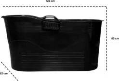 LIFEBATH - Zitbad Mira - Bath Bucket XL - 400L - Ligbad 122 Cm - Zwart -Thuis Badkamer 1200x811 4