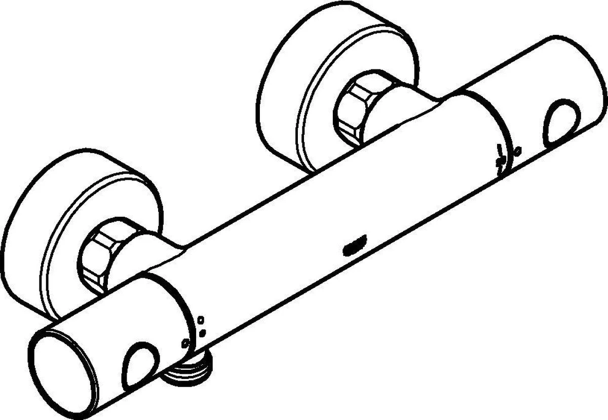 GROHE Grohtherm 800 Cosmopolitan Thermostatische Douchekraan - Met Koppelingen - Chroom - 34765000 8 GROHE Grohtherm 800 Cosmopolitan Thermostatische Douchekraan - Met Koppelingen - Chroom - 34765000 - Afbeelding 6