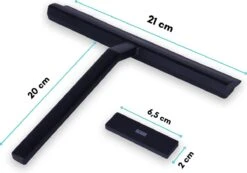Douchewisser Zwart Met Magneetstrip - Badkamer Accessoires - Raamwisser - Trekker Douche - Silicone - 21cm X 20cm -Thuis Badkamer 1200x839 1
