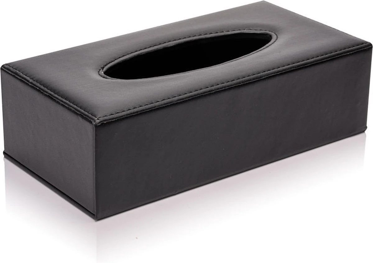 Merkloos Decopatent® Tissue Box Kunstleer - Tissues Tissuedoos - Luxe Doos Voor Servetten - Zakdoekjeshouder - Tissue Box Houder - Zwart 3 Merkloos Decopatent® Tissue Box Kunstleer - Tissues Tissuedoos - Luxe Doos Voor Servetten - Zakdoekjeshouder - Tissue Box Houder - Zwart