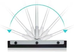 Vitamo™ Premium 2-in-1 Badkamer Vloerwisser Lang Met Ophangsysteem - Douchewisser Met Afdraaibare Wisser - Raamwisser - 180° Draaiend - Uitschuifbaar 70/125 CM - Grijs -Thuis Badkamer 1200x852