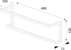 Sealskin Carré - Handdoekrek 48 Cm - Zwart -Thuis Badkamer 1200x852 3