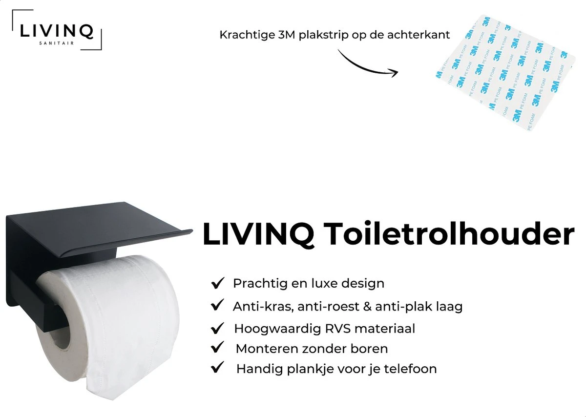 Toiletset Zwart 4-delig - Toiletaccessoireset - Toiletborstelhouder - Toiletrolhouder - Reserverolhouder - Handdoekhaakjes - RVS - Toilet Accessoires Set - Badkamer 5 Toiletset Zwart 4-delig - Toiletaccessoireset - Toiletborstelhouder - Toiletrolhouder - Reserverolhouder - Handdoekhaakjes - RVS - Toilet Accessoires Set - Badkamer - Afbeelding 3