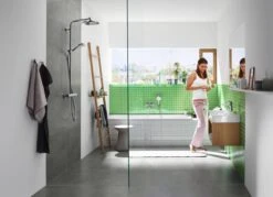 Hansgrohe Crometta S 240 Showerpipe - 1jet - Incl. Thermostaat - Chroom -Thuis Badkamer 1200x870 2