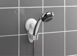 Handdouchehouder Kunststof Met Zuignap Wit