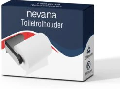 Nevana Toiletrolhouder - WC Rolhouder - Toiletpapier - Papier Rol Houder - Zelfklevend - Zonder Boren - Zwart - RVS -Thuis Badkamer 1200x891 2