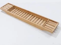 Merkloos Decopatent® Badrekje Voor Over Bad - 70 Cm - Bamboe Hout - Badrek - Badplank - Badbrug - Basic Bad Tafeltje Voor In Bad - Naturel -Thuis Badkamer 1200x905