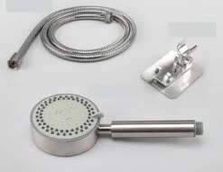 IBright Douchekop Met Slang En Wandhouder - RVS Zilver - 5 Functies – Handdouche – Hoofddouche Inclusief Wandhouder Zonder Boren -Thuis Badkamer 1200x927