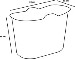 EKEO Zitbad - 210L - Mobiele Badkuip - Bath Bucket - Zwart -Thuis Badkamer 1200x936 1