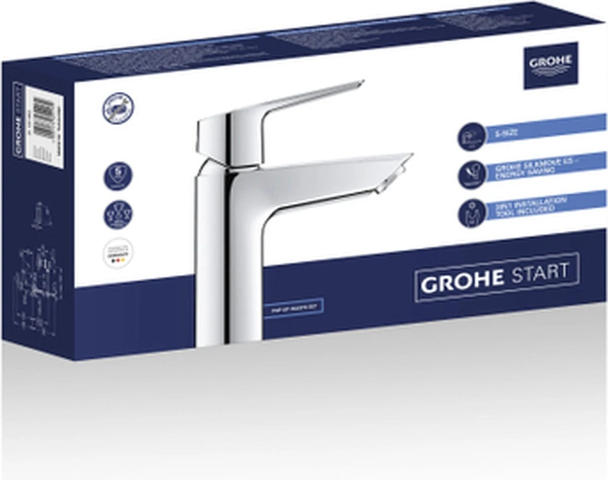 GROHE QuickFix Start Waterbesparende Wastafelkraan - Met EcoJoy® - Incl. Pop-up Waste - Chroom - 31137002 15 GROHE QuickFix Start Waterbesparende Wastafelkraan - Met EcoJoy® - Incl. Pop-up Waste - Chroom - 31137002 - Afbeelding 13
