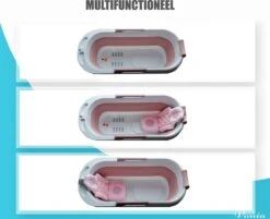 Vonia Opvouwbaar Bad - Zitbad - Bath Bucket - 140 Cm Lang - Inklapbaar Bad - Incl. Badkussen - Roze -Thuis Badkamer 1200x978