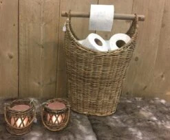 Toilet Rolhouder - Toilet Basket - Riet - Reserverolhouder - Opbergmand - Toiletrolhouder - Rattan - Wc - Rolhouder - Rollenmand -Thuis Badkamer 1200x989