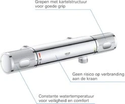 GROHE Grohtherm 1000 Performance Thermostatische Douchekraan - 12cm - Zonder Koppelingen - Chroom - 34778000 18 GROHE Grohtherm 1000 Performance Thermostatische Douchekraan - 12cm - Zonder Koppelingen - Chroom - 34778000 -Thuis Badkamer 1200x996 2