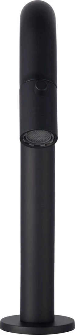 Saqu Tube - Fonteinkraan - Wastafelkraan Voor Het Toilet - Koudwaterkraan - Mat Zwart - C-uitloop -Thuis Badkamer 269x1200