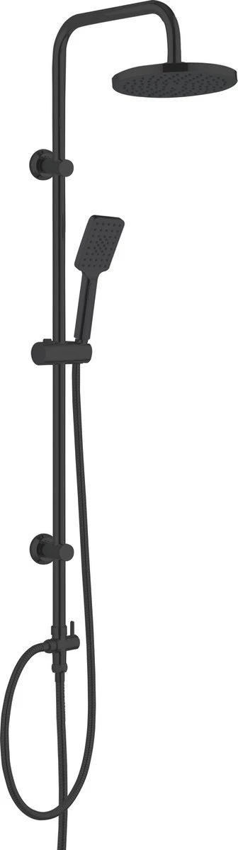 4bathroomz® Luxe Douchekolom Regendouche 20 Cm - Zwart 3 4bathroomz® Luxe Douchekolom Regendouche 20 Cm - Zwart