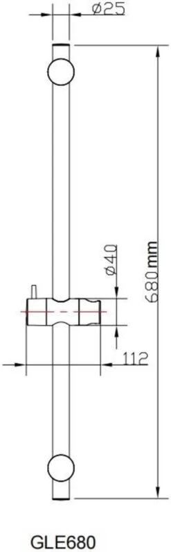 Ben Elan - Glijstang - Ronde Douchestang Voor Handdouche - 68cm - Chroom 11 Ben Elan - Glijstang - Ronde Douchestang Voor Handdouche - 68cm - Chroom -Thuis Badkamer 373x1200