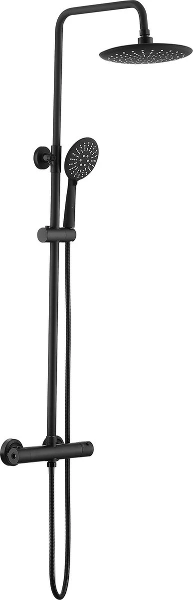 Wesseling & Bos Doucheset - Regendouche Mat Zwart - Zwarte Doucheset Met Thermostaatkraan 3 Wesseling & Bos Doucheset - Regendouche Mat Zwart - Zwarte Doucheset Met Thermostaatkraan