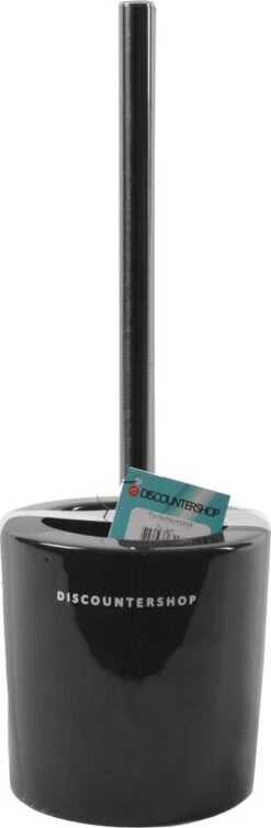 Toiletborstel Met Zwarte Borstel- Keramiek - Zwart - RVS - WC Borstel In Ronde Houder -Thuis Badkamer 393x1200 2