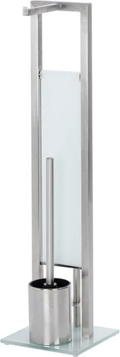 WENKO Toiletbutler Rivalta RVS Mat - Toiletborstel Met Houder, Toiletrolhouder En Reserverolhouder -Thuis Badkamer 405x1200 1