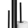 WENKO Toiletbutler Rivalta Zwart - Toiletborstel Met Houder, Toiletrolhouder En Reserverolhouder -Thuis Badkamer 430x1200 2