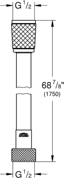 GROHE VitalioFlex Comfort QuickFix Doucheslang - Twiststop - 175 Cm - Chroom -Thuis Badkamer 430x1200