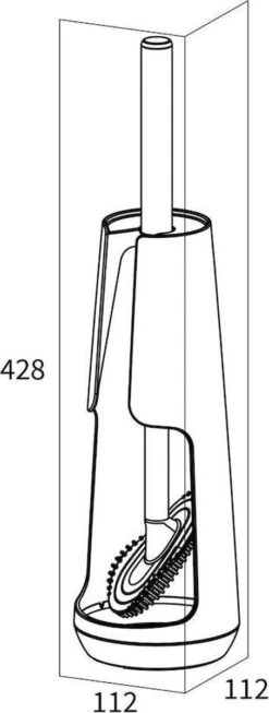 Tiger Tess - Toiletborstelhouder Vrijstaand Met Swoop® Borstel Flexibel - Zwart / Antraciet -Thuis Badkamer 454x1200