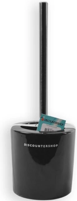 Toiletborstel Met Zwarte Borstel- Keramiek - Zwart - RVS - WC Borstel In Ronde Houder -Thuis Badkamer 458x1200