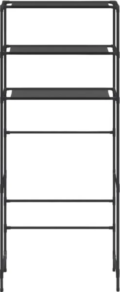 VidaXL Opbergrek Voor Boven Wasmachine 3-laags 69x28x169 Cm Zwart -Thuis Badkamer 496x1200 4