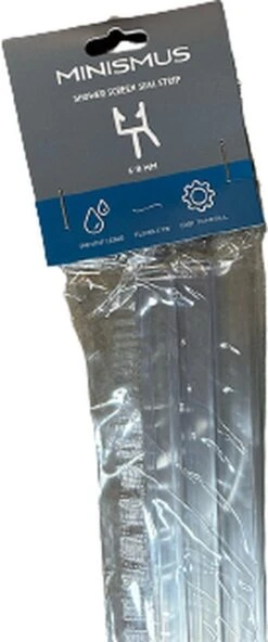 Minismus Douchedeurafdichting Met Waterkering (2 Strips Van 1 Meter, Makkelijk Inkortbaar) - Waterstopper Geschikt Voor Glas Van 6 Tot 8 Mm - Douchedorpel - Lekstrip Voor Horizontale Bevestiging -Thuis Badkamer 501x1200