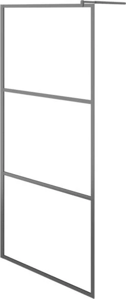 VidaXL Inloopdouchewand Transparant 90x195 Cm ESG-glas Zwart 18 VidaXL Inloopdouchewand Transparant 90x195 Cm ESG-glas Zwart -Thuis Badkamer 507x1200