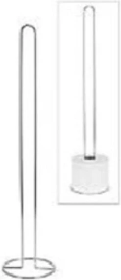 Merkloos Toiletrolhouder Chroom Hoog 60cm