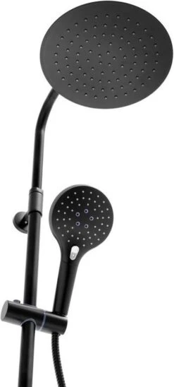 Doucheset - Met Douchemengkraan - En Regendouche - Zwart -Thuis Badkamer 541x1200