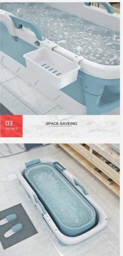 Foresta Opvouwbaar Bad Voor Volwassenen - 150cm - Bath Bucket - Blauw 16 Foresta Opvouwbaar Bad Voor Volwassenen - 150cm - Bath Bucket - Blauw -Thuis Badkamer 579x1200 1