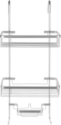 Recalma Doucherek 3 Laags - Monteren Zonder Boren - Zilver - Zuignap - Ook Voor Grote Flessen - Opbergrek Douche - 3 Etages -Thuis Badkamer 588x1200