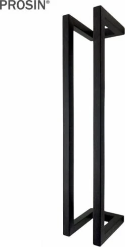 PROSIN® Luxe RVS Wc Rolhouder – Toiletrolhouder – Rollenhouder – Reserverolhouder Zwart – Handdoekrek - Handoekkenrek - Handdoekhouder - Opbergrek – Rek – Mat Zwart – Hangend – Zelfklevend - Modern -Thuis Badkamer 610x1200 1