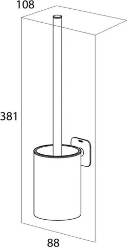 Tiger Colar - Toiletborstel Met Houder - Zwart -Thuis Badkamer 617x1200