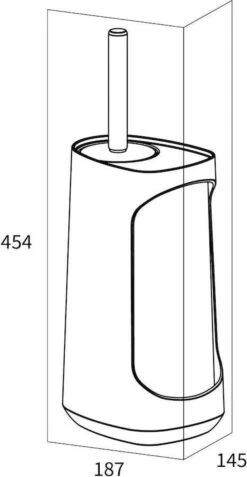 Tiger Tess - Toiletborstelhouder Met Opbergfunctie Vrijstaand En Swoop® Borstel Flexibel - Zwart / Antraciet -Thuis Badkamer 622x1200