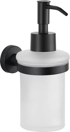 VDN Stainless Zeeppompje - Zeepdispenser - Zeepdispenser Wandmontage - Zwart - Hangend