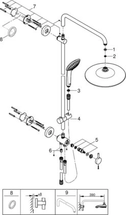 GROHE QuickFix Vitalio Joy 260 Regendouche - Ø 26 Cm - 3 Straalsoorten - Zonder Thermostaatkraan -Thuis Badkamer 703x1200 1