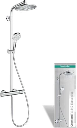Hansgrohe Crometta S 240 Showerpipe - 1jet - Incl. Thermostaat - Chroom -Thuis Badkamer 724x1200