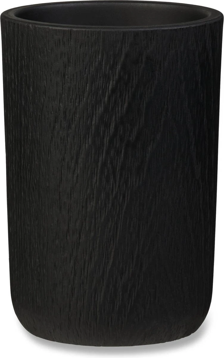 Blokker Tandenborstelbeker Luna - Zwart - ø7,5x10,3 Cm 3 Blokker Tandenborstelbeker Luna - Zwart - ø7,5x10,3 Cm